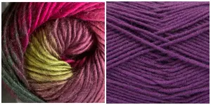 (100% Acrylic) DARK PURPLE   CALLA LILY - Embossed Natura Hat KIT