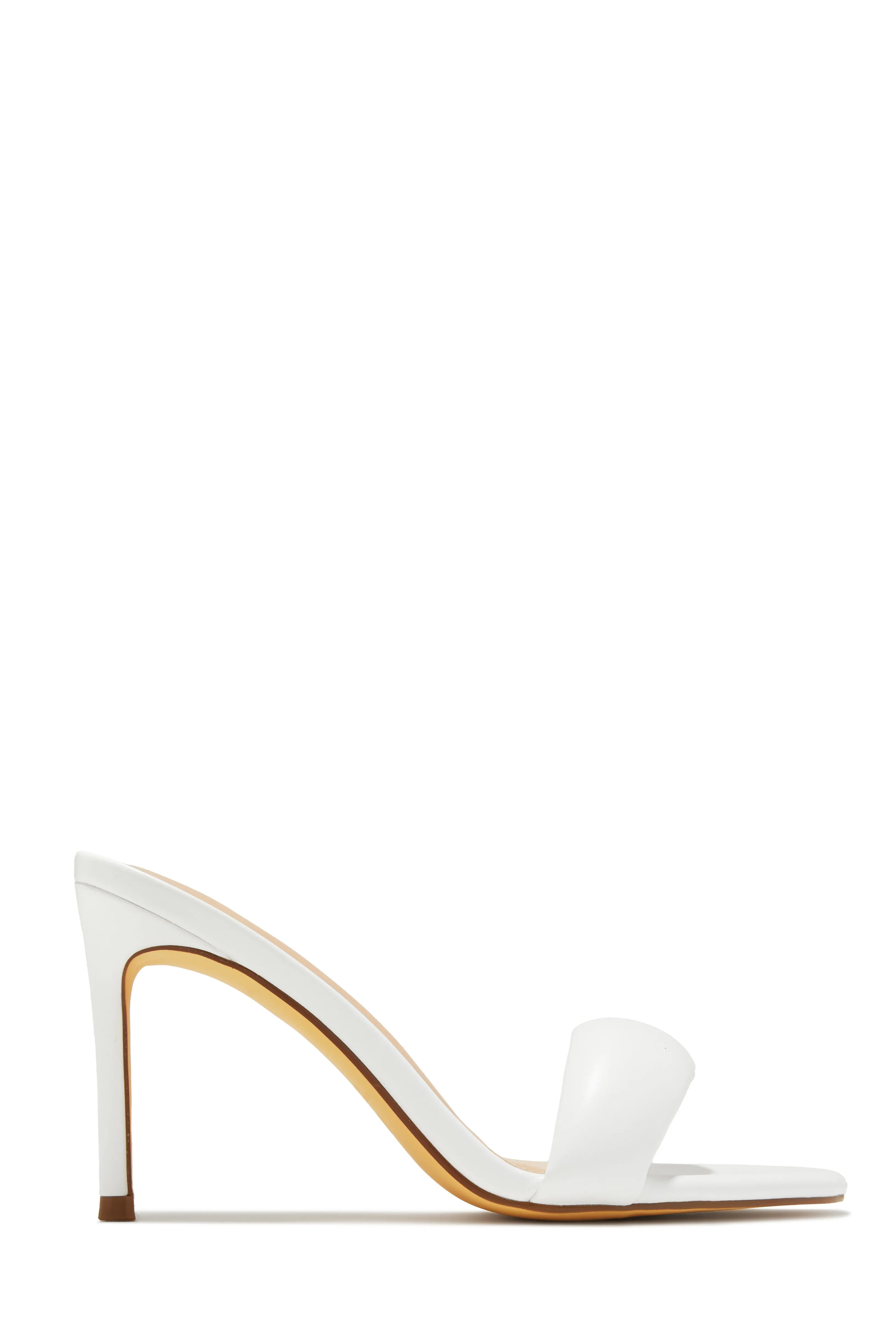 Alisha Mid Heel Mules - White