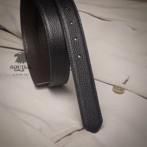 Aquila pebbled leather replacement belt straps (for clip buckles)