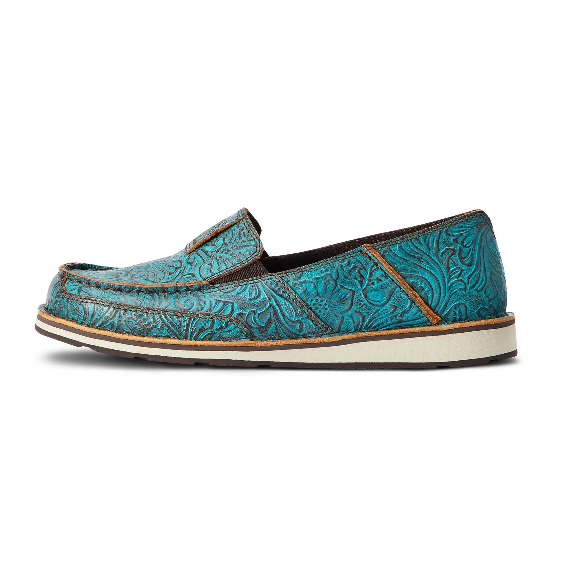 Ariat Womens Cruiser, Brushed Turquoise Floral Embossed
