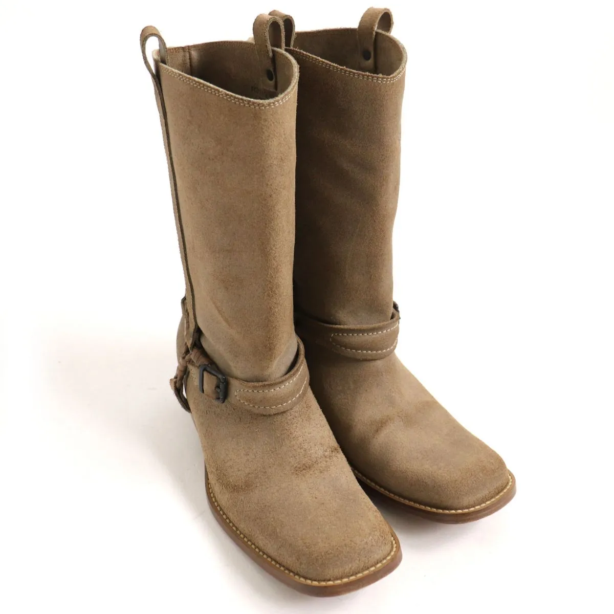 Bottega Veneta Suede Leather Engineer Boots Brown