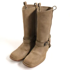 Bottega Veneta Suede Leather Engineer Boots Brown