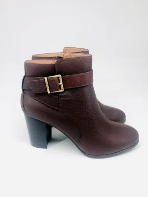 Chocolate Buckle Bootie