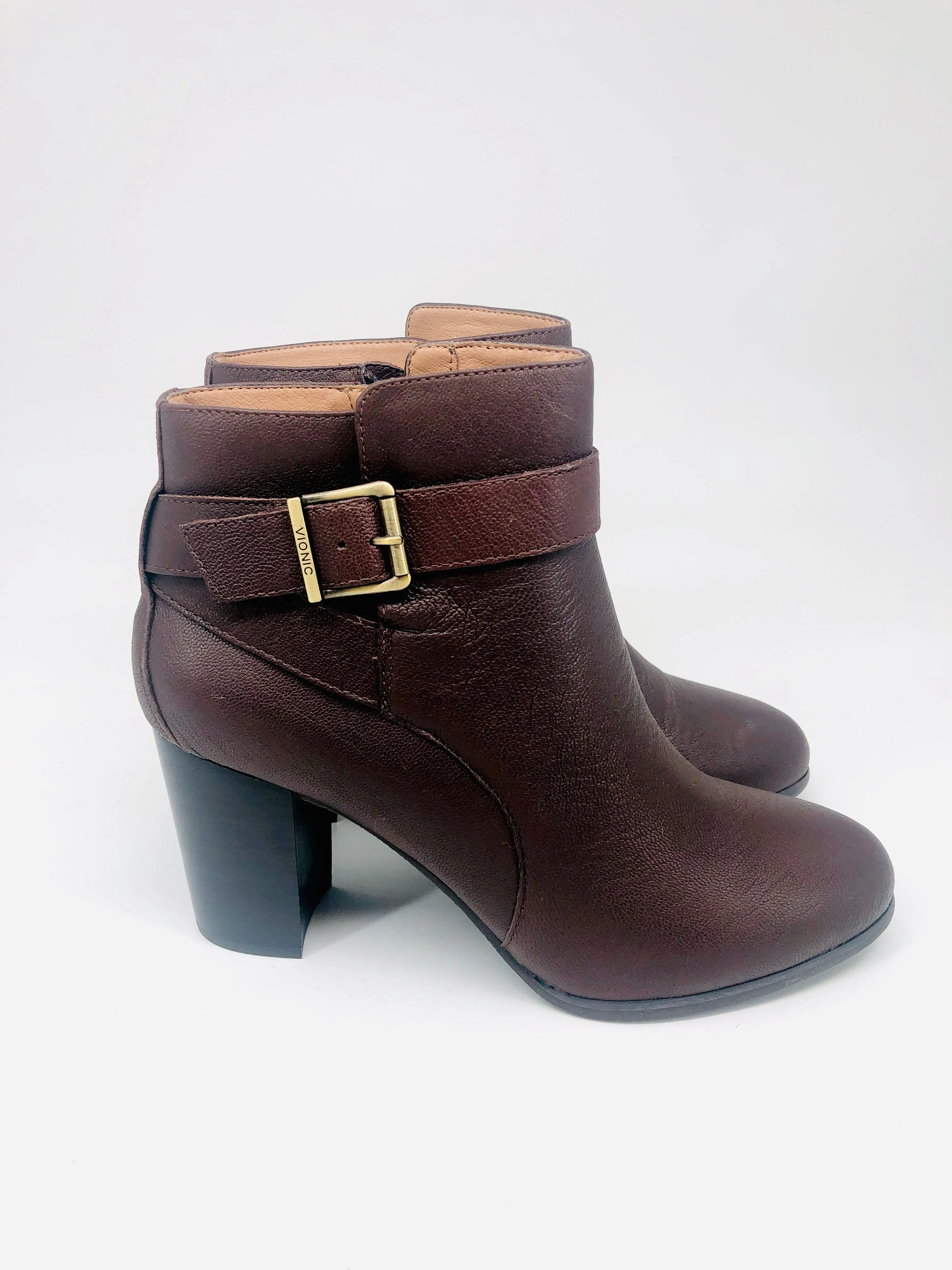Chocolate Buckle Bootie