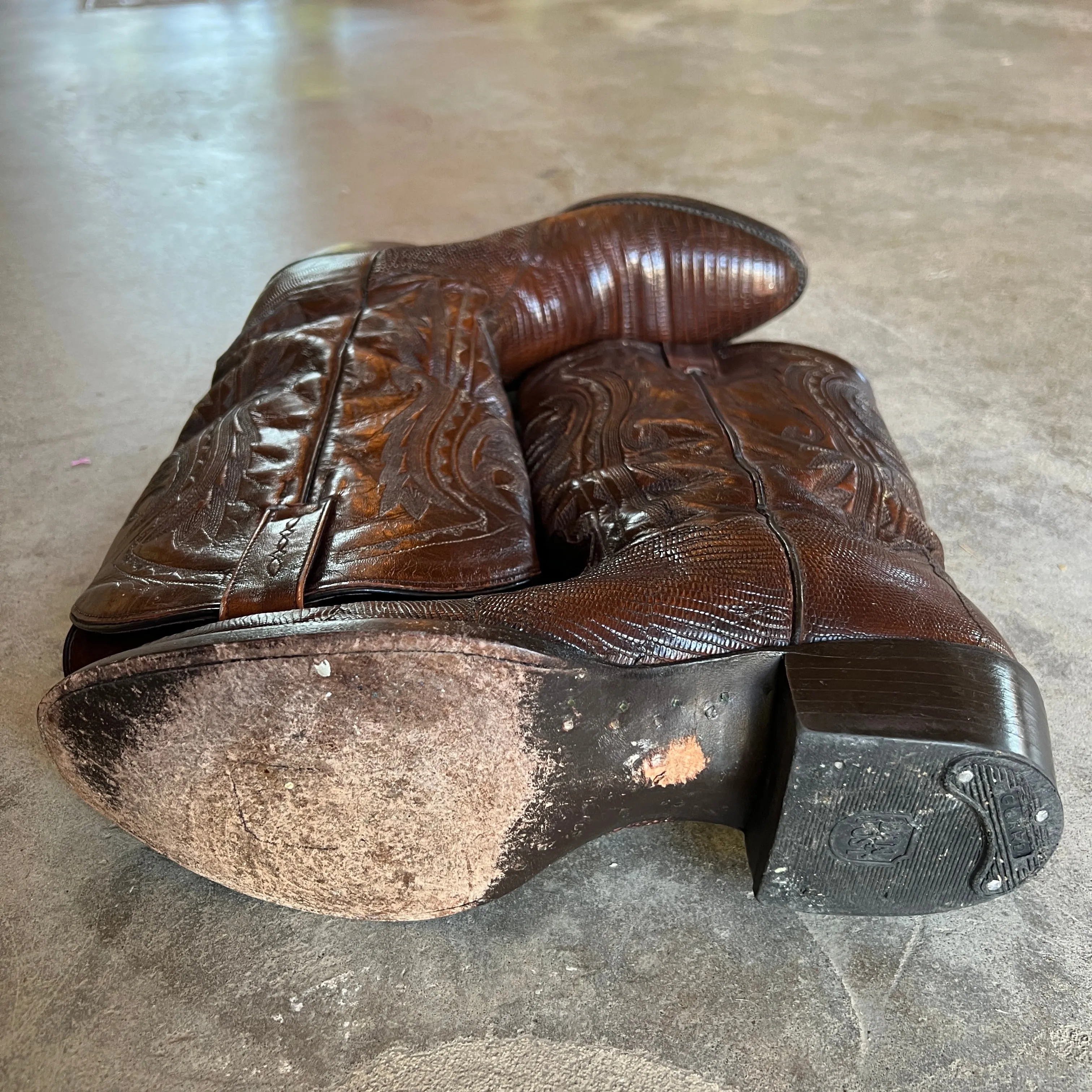 Dan Post Lizard Leather Cowboy Boots