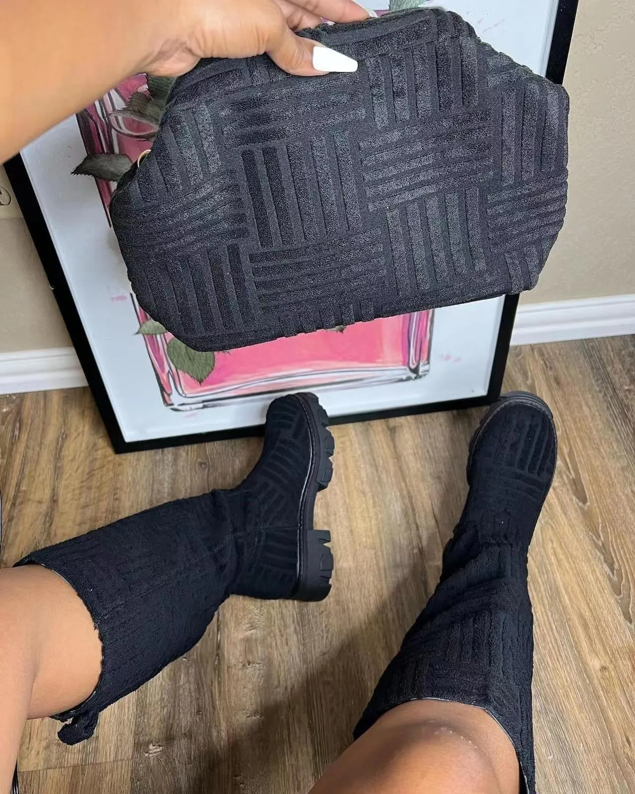Embossed Boots