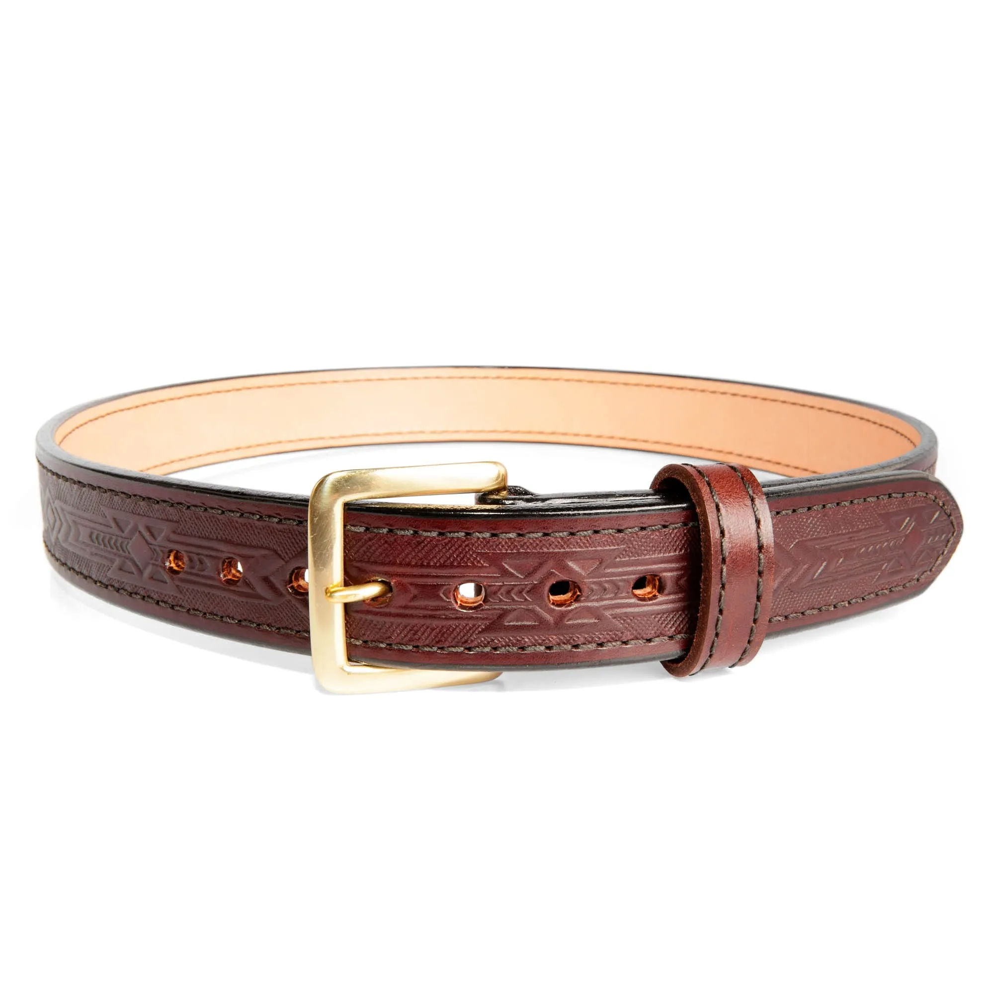 Embossed Dual-Layer Bullhide Gun Belt