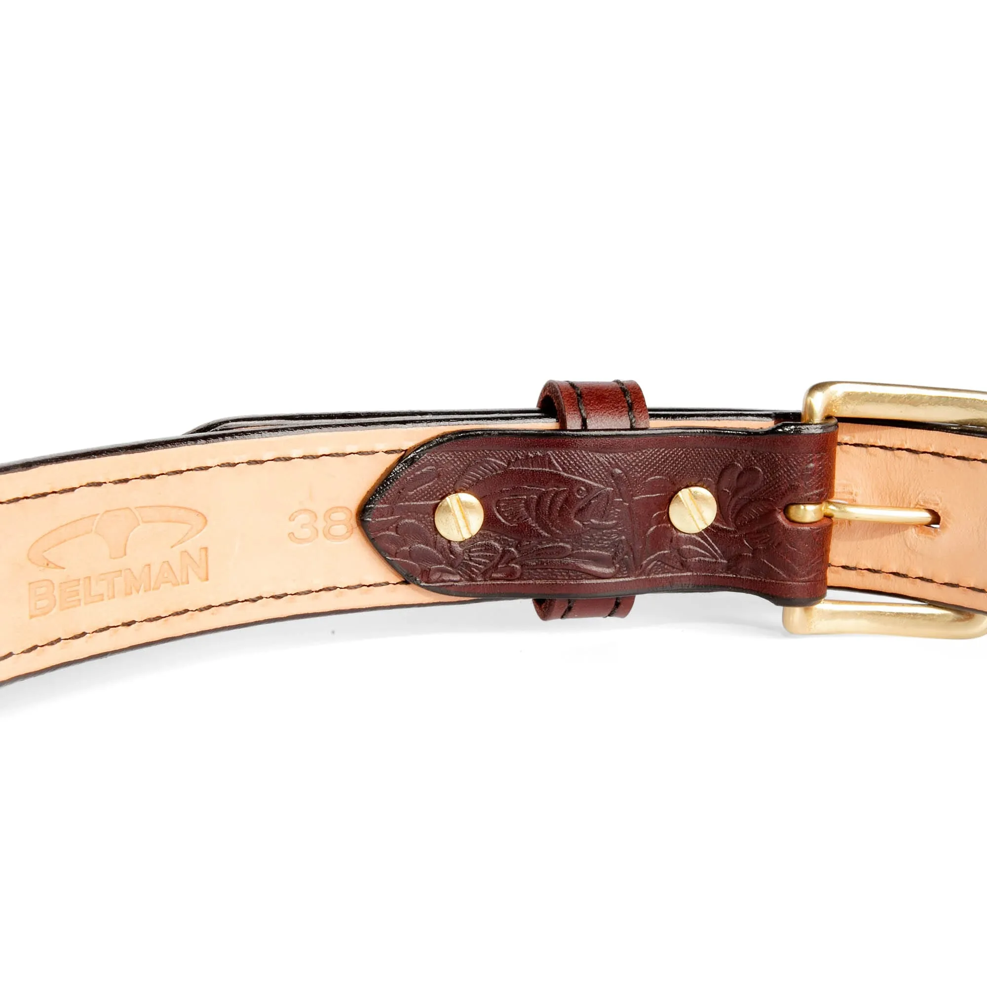 Embossed Dual-Layer Bullhide Gun Belt
