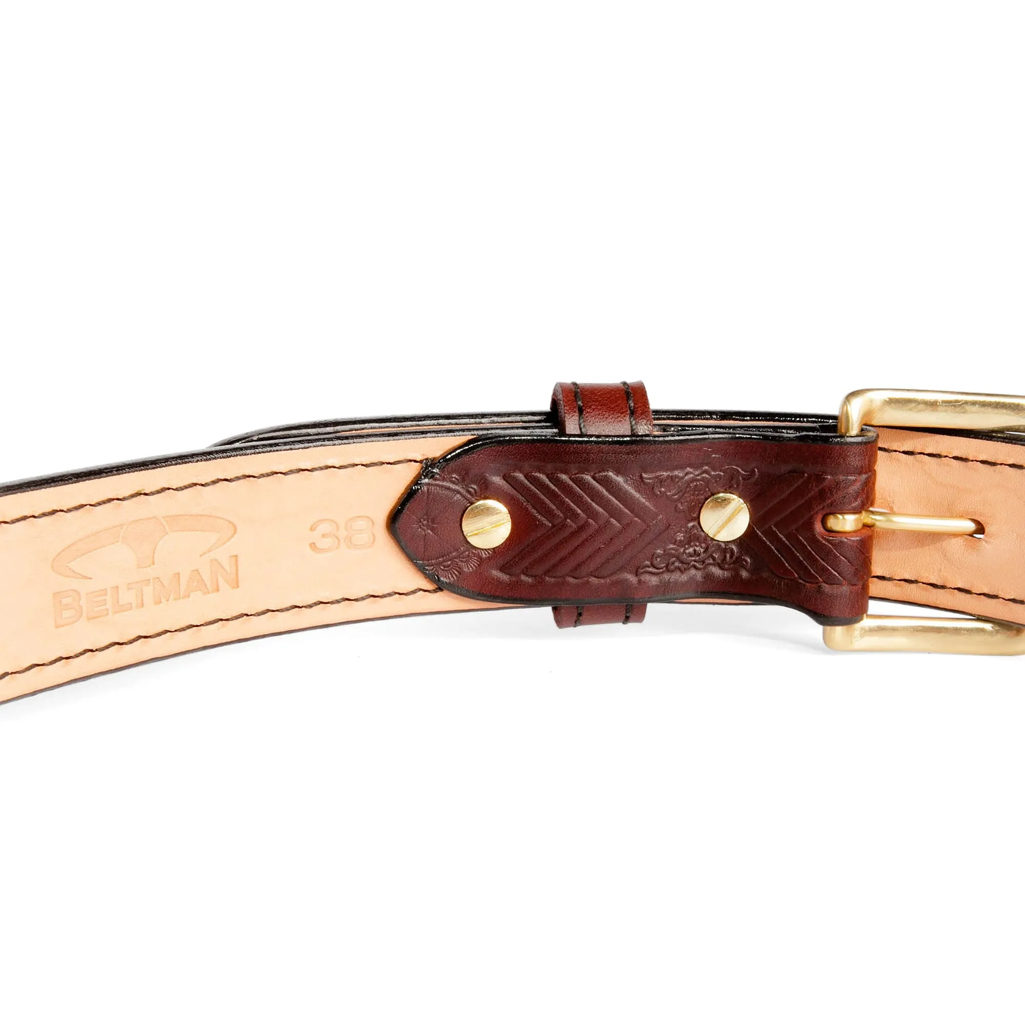 Embossed Dual-Layer Bullhide Gun Belt
