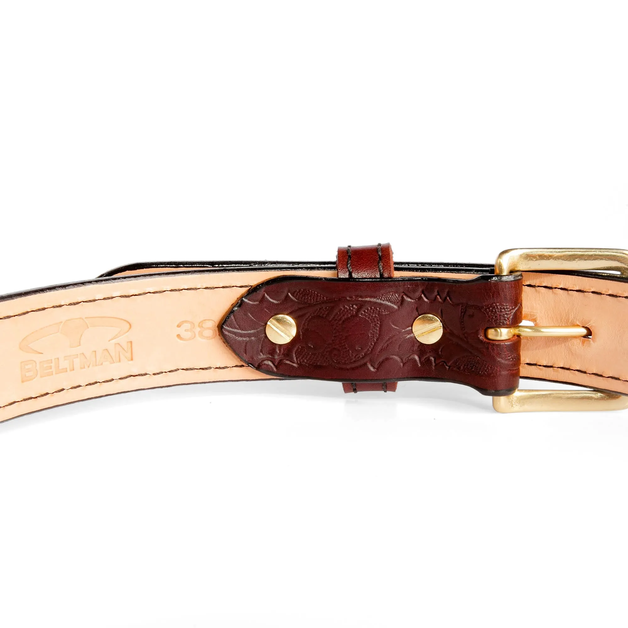 Embossed Dual-Layer Bullhide Gun Belt