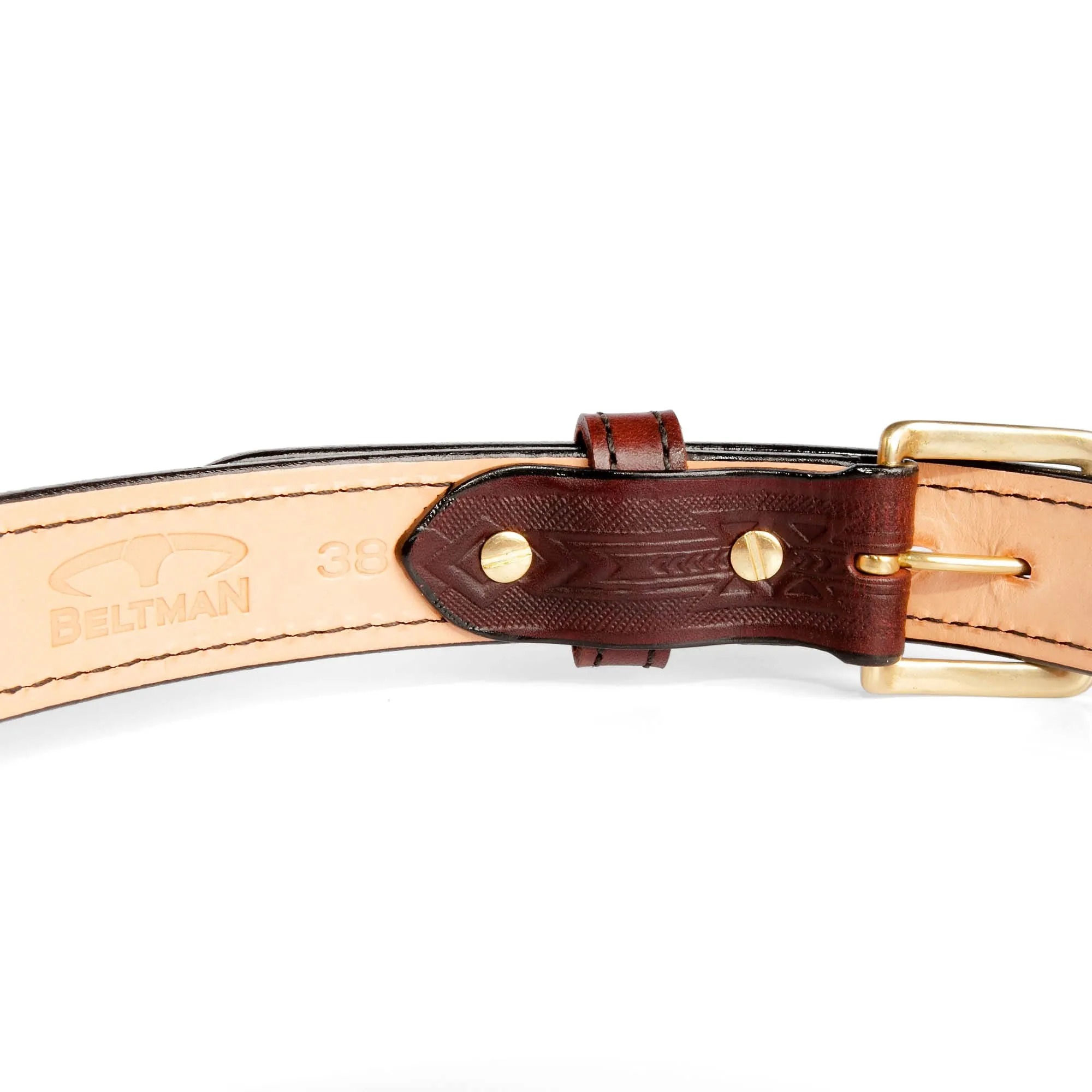 Embossed Dual-Layer Bullhide Gun Belt