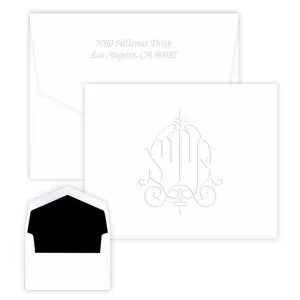 Embossed Elegant Monogram Stationery