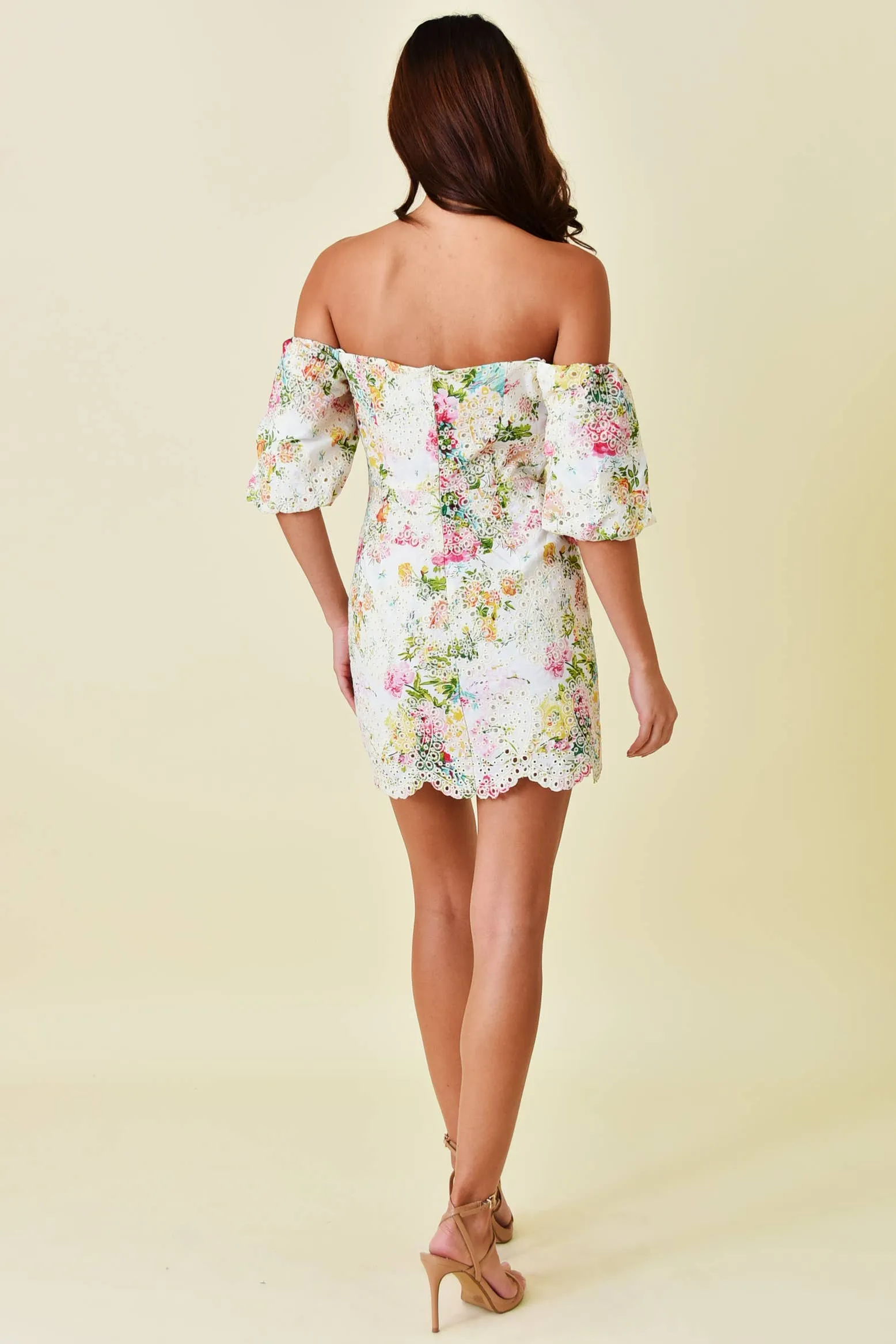 Garden Floral Eyelet Dress