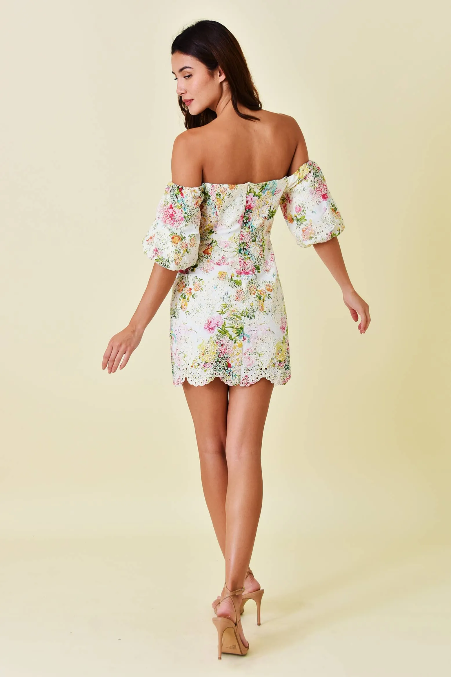 Garden Floral Eyelet Dress