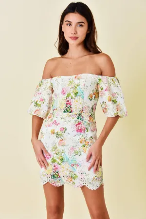 Garden Floral Eyelet Dress