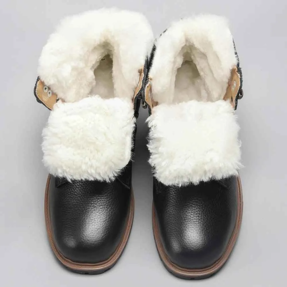 Genuine Leather Ankle Boots Brown Men's Casual Shoes #XS1507