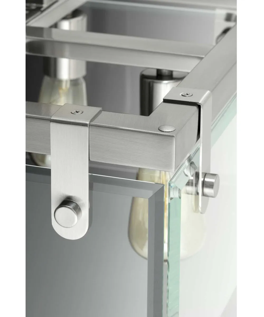 Glayse 1-Light Clear Glass Luxe Pendant Light Brushed Nickel