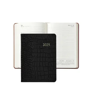 Graphic Image 2025 Weekly Notebook Embossed Croc Leather