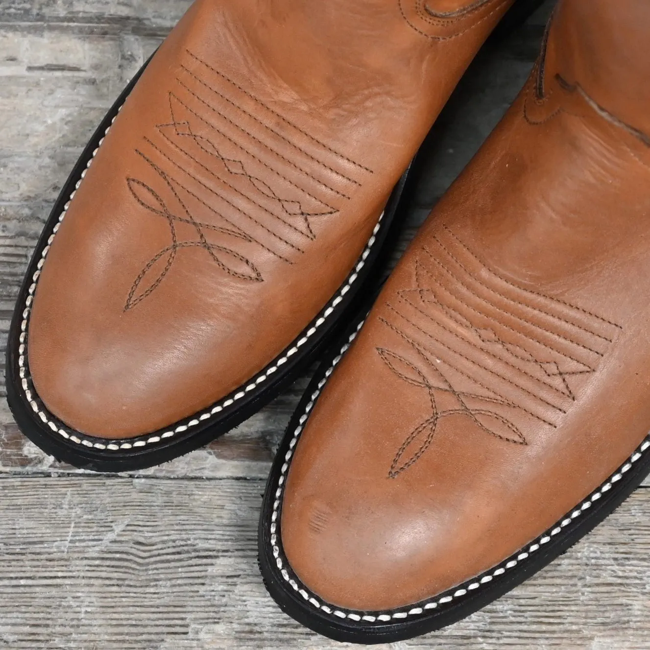 Honcho Men's 13" Brown Mule Leather Boot W/rubber Oil Resistant Sole