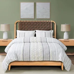 Jameson Woven Faux Leather Bed Queen - Natural