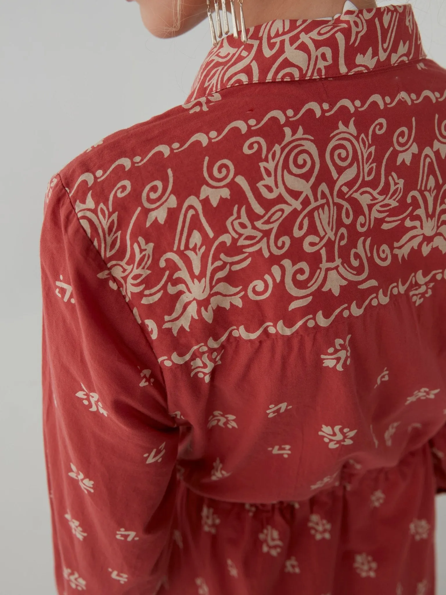 Justine Dress - Ethnic Tomato