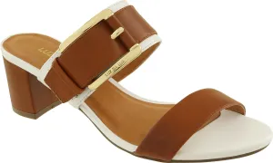 Leather Sandal Block Heel - Luz da Lua