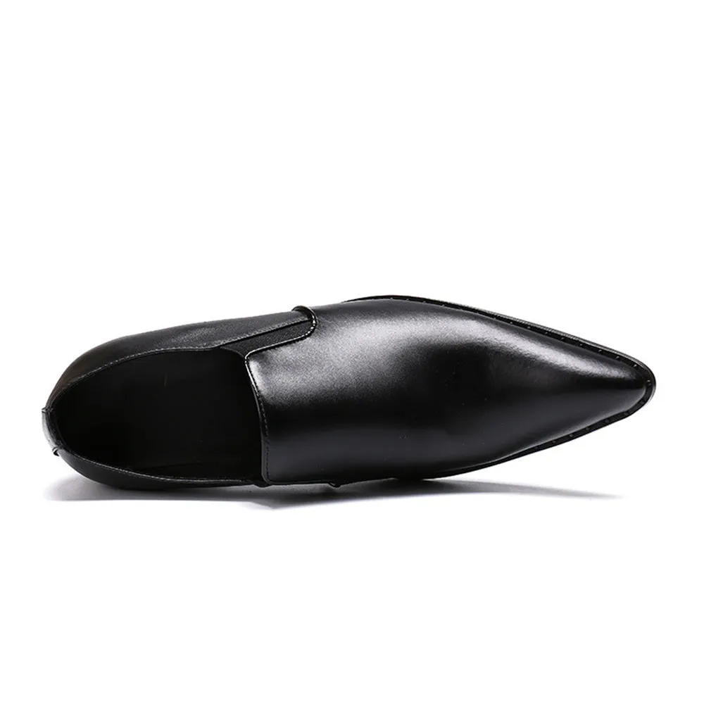 Men Slip On Low Heel Oxford Shoes