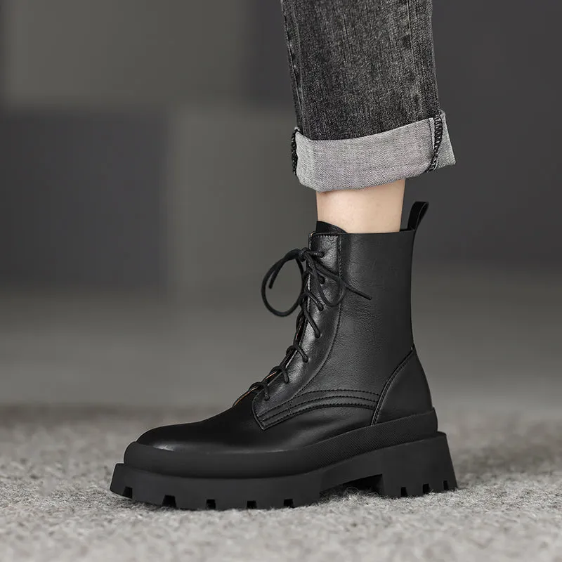 Mercy Womens Brown Combat Boots