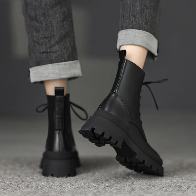 Mercy Womens Brown Combat Boots