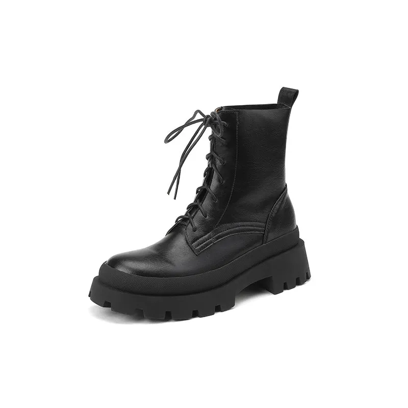 Mercy Womens Brown Combat Boots
