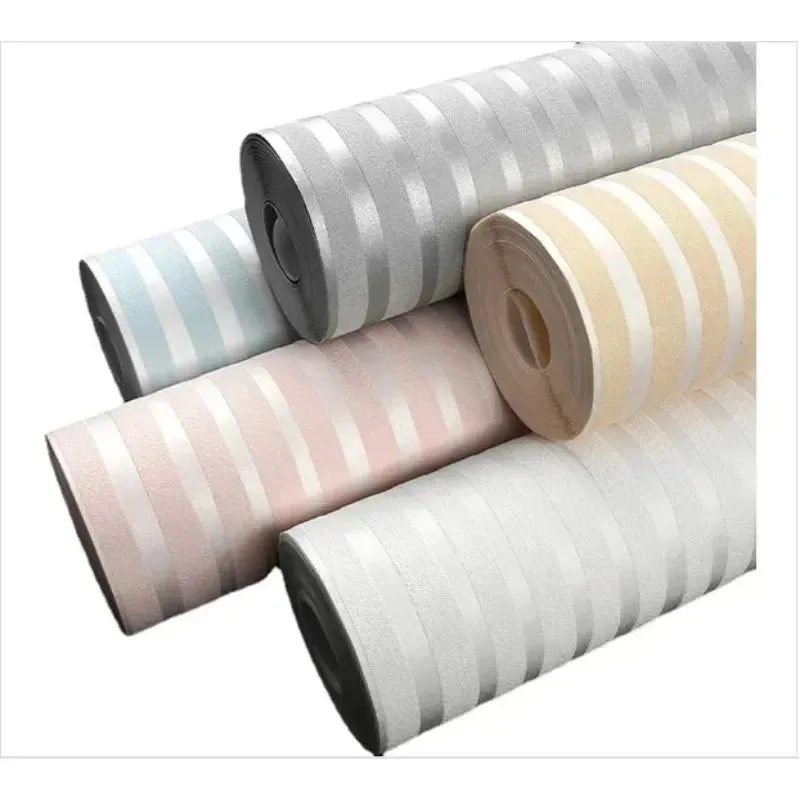 Modern Vertical Stripe Wallpaper Pink