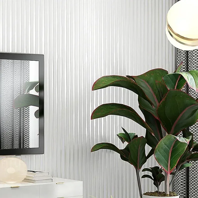 Modern Vertical Stripe Wallpaper Pink