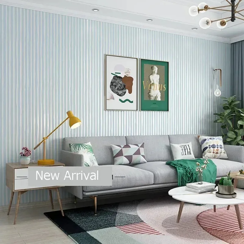 Modern Vertical Stripe Wallpaper Pink