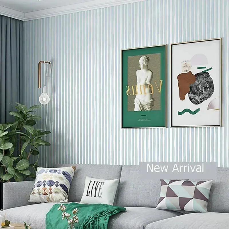 Modern Vertical Stripe Wallpaper Pink