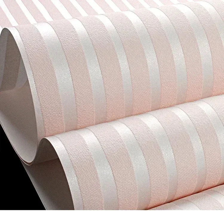 Modern Vertical Stripe Wallpaper Pink