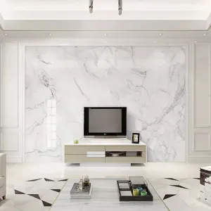 Modern White Marble Texture Wallpaper
