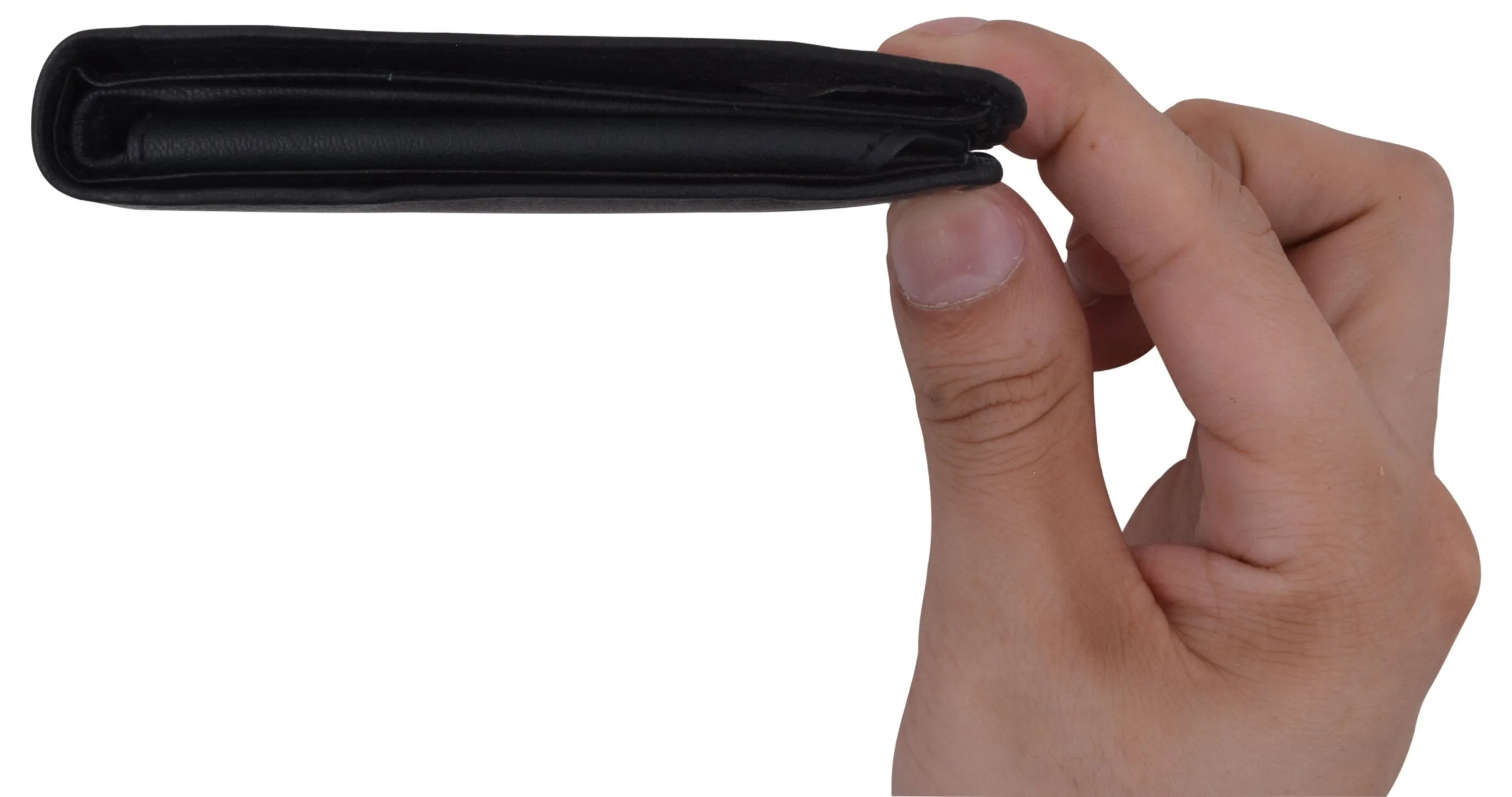 RFID Blocking Men's Leather ID Window Flap-Up Bifold Wallet / RFID533GT