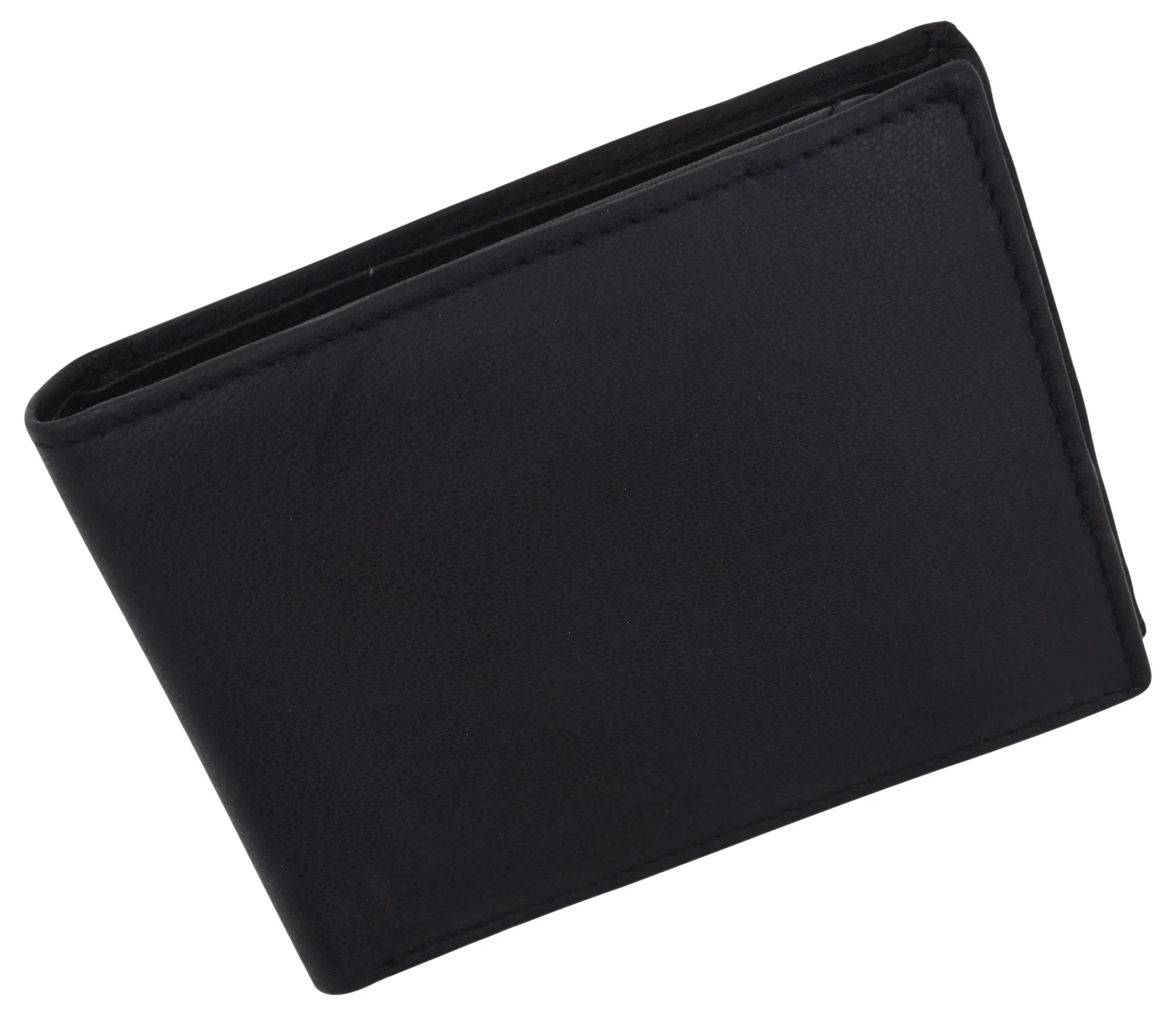 RFID Blocking Men's Leather ID Window Flap-Up Bifold Wallet / RFID533GT