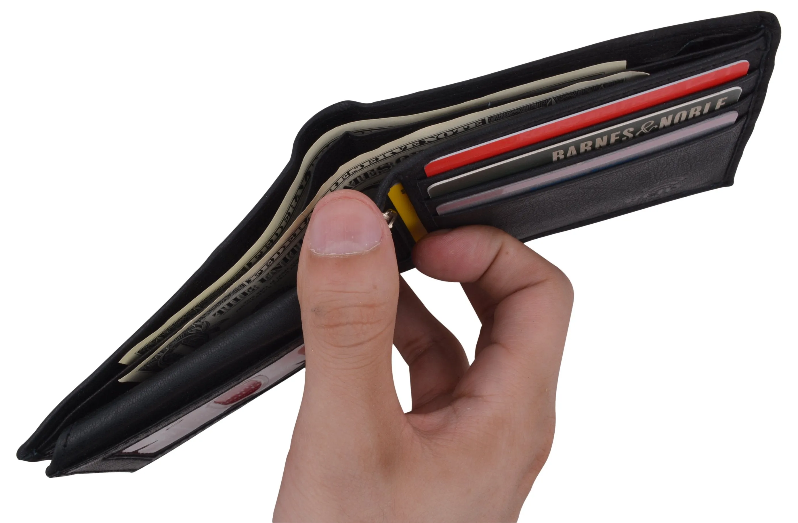 RFID Blocking Men's Leather ID Window Flap-Up Bifold Wallet / RFID533GT