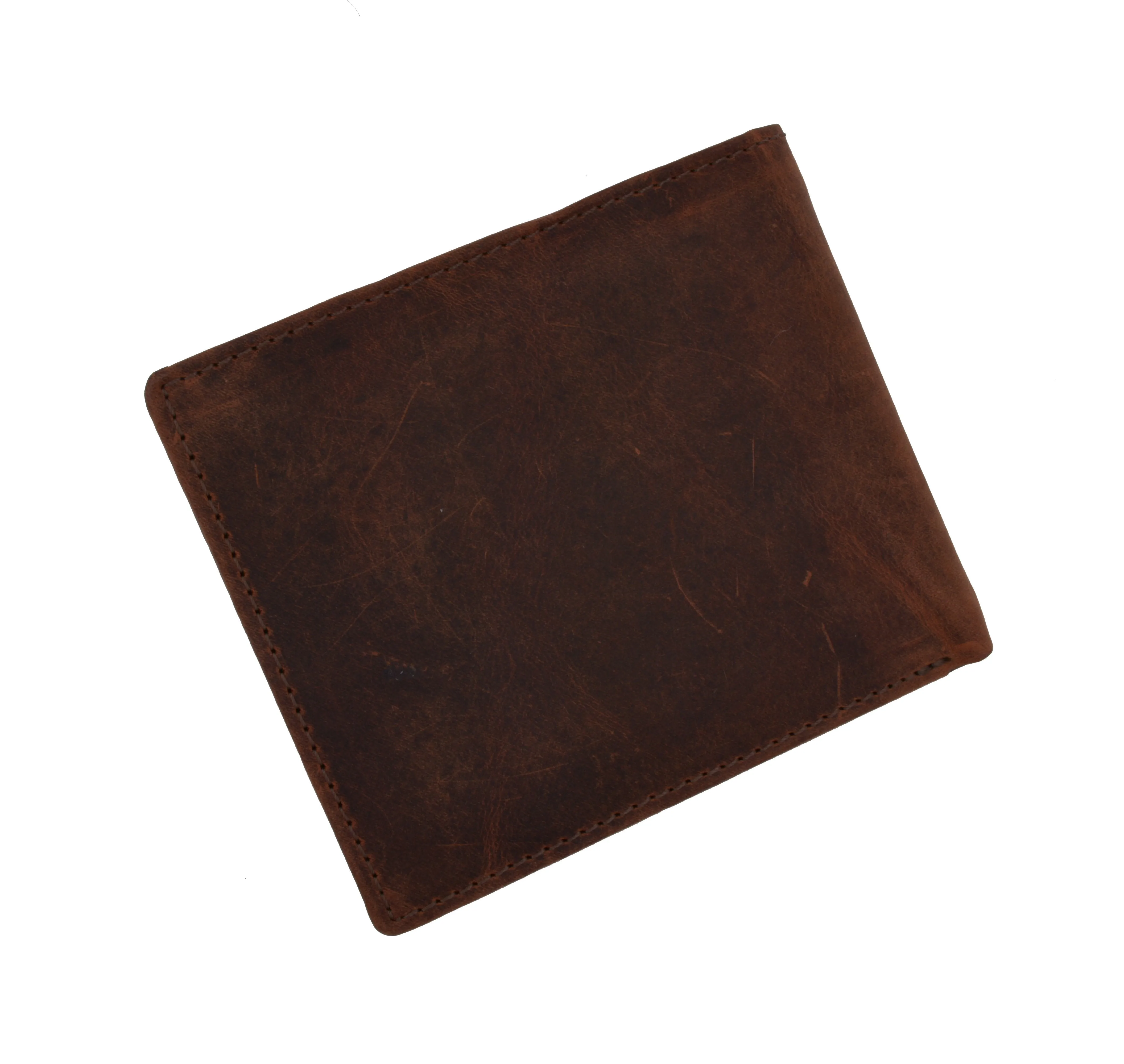 RFID Blocking Men's Vintage Genuine Leather Slim Bifold Wallet RFIDP60HTC