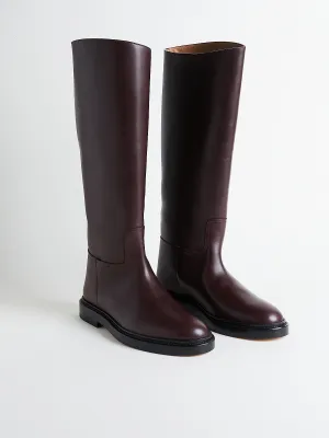 Riding Boot in Bordeaux Calf Leather