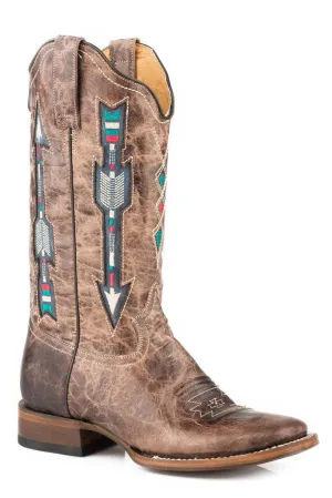 Roper Womens Waxy Brown Vamp & Shaft Boots