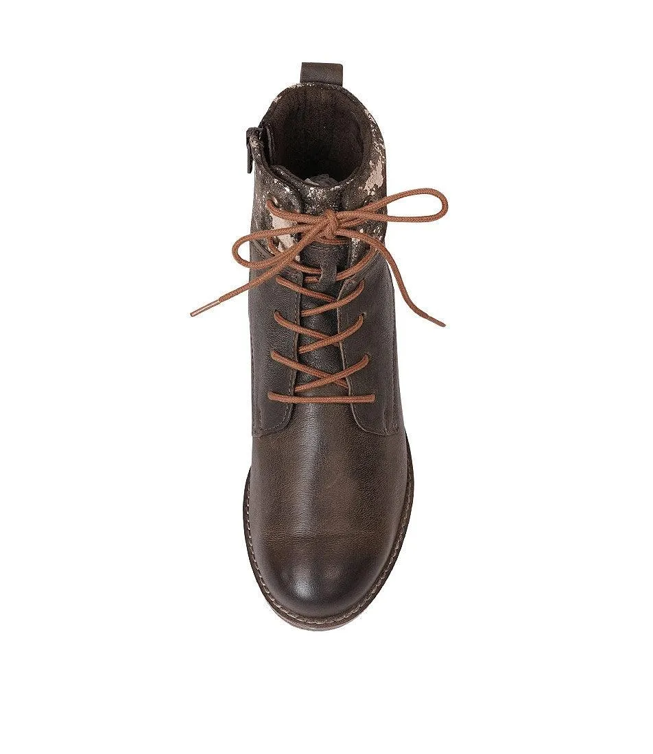 Sienna 95 Espresso Leather Ankle Boots