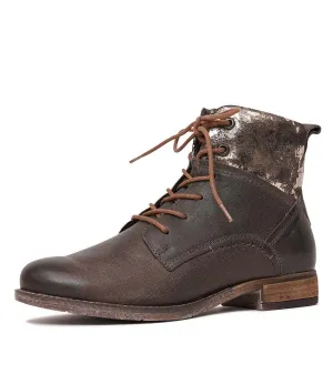 Sienna 95 Espresso Leather Ankle Boots