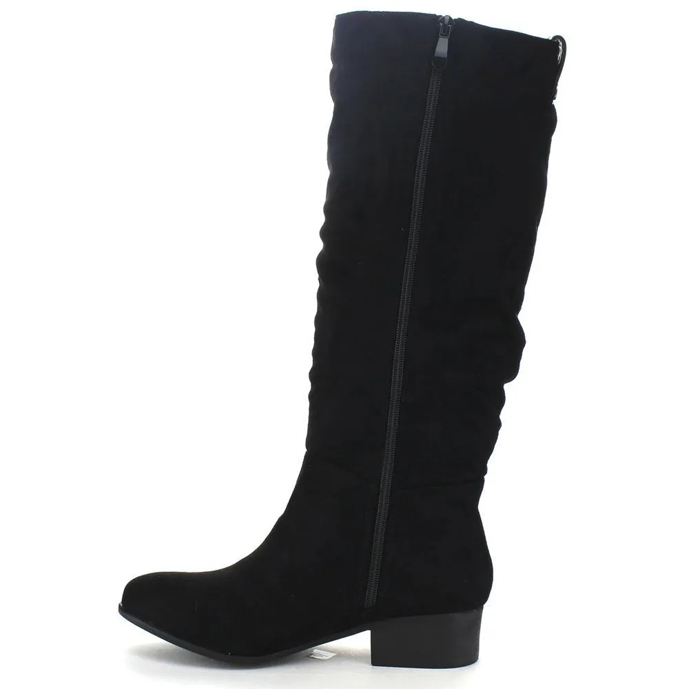 Soda Index Women's Classic Slouchy Cowboy Knee High Riding Boots