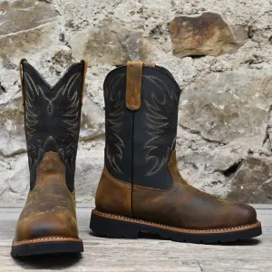 Thorogood Men's 11" Pull-On Square Toe in American Heritage Safety Toe