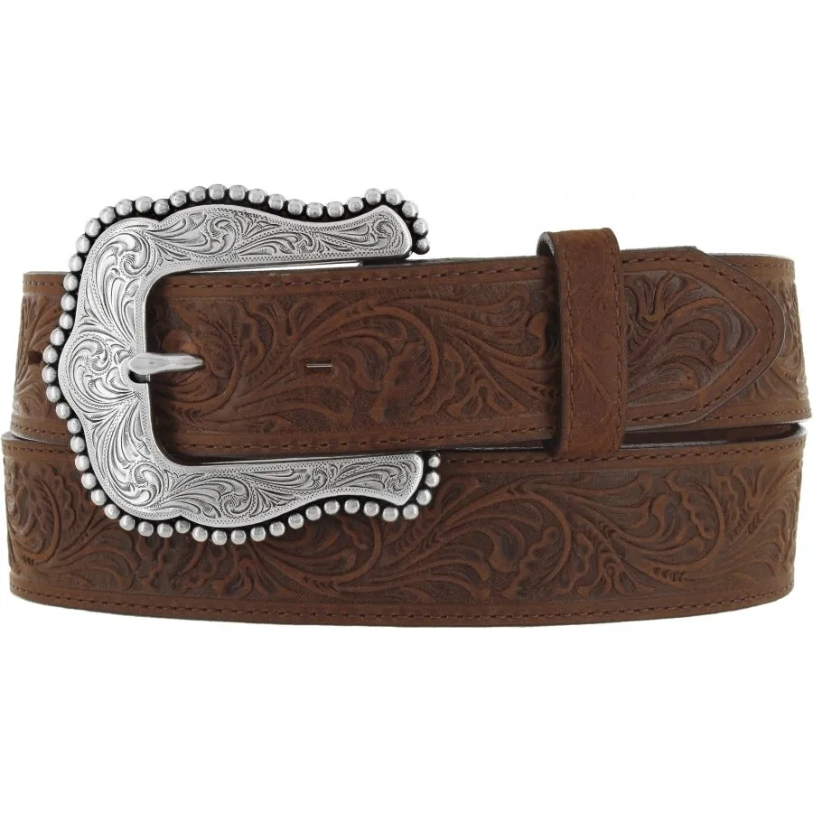 Tony Lama Women's Layla Tooled Brown Belt