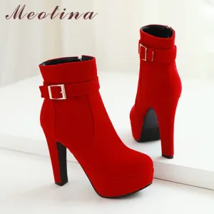 Women  Winter Buckle Super High Heel  Boots . Women Winter Buckle Super High Heel Boots