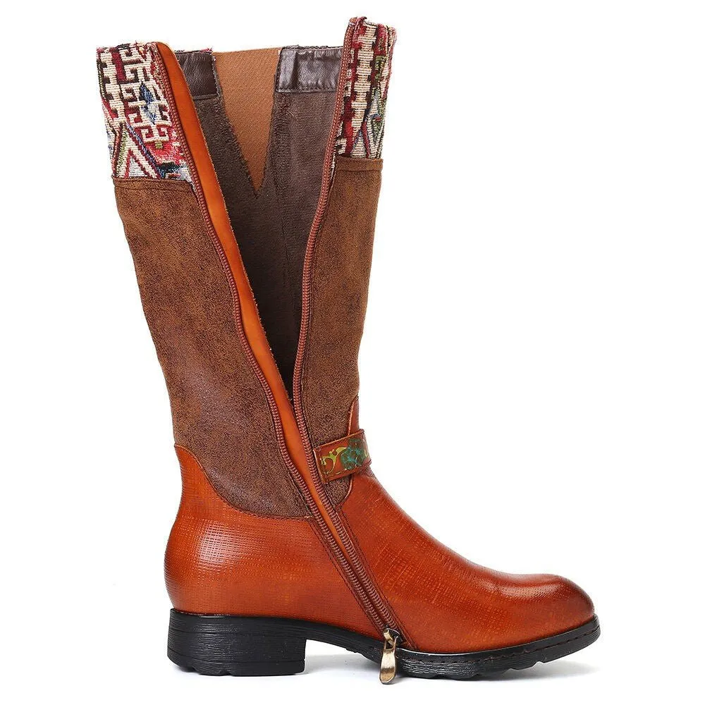 Women's Handmade Leather Mid-Calf Boots "Alpha Style"